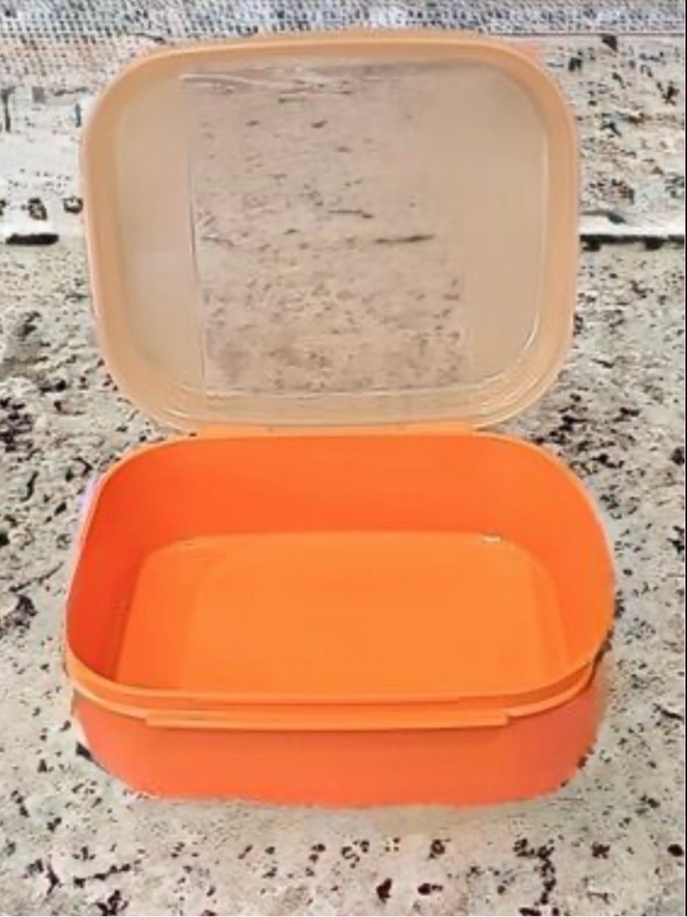 TUPPERWARE Sweet Kitten 1.7 L Orange Bellevue Storage Tin Apollo Royal